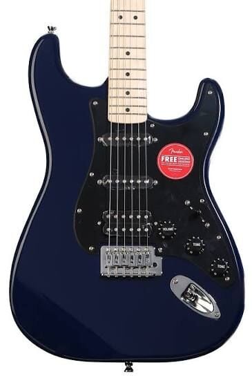 Squier Sonic Stratocaster HSS Akçaağaç Klavye BPG Midnight Blue Elektro Gitar