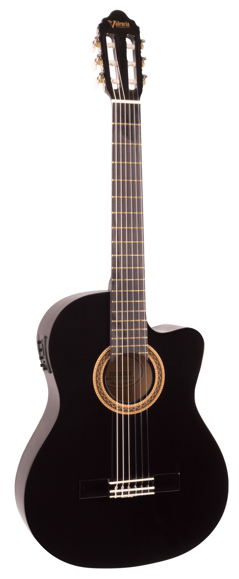 Valencia VC104TCEBK Elektro Klasik Gitar - Siyah