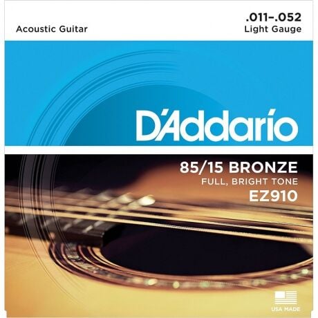 D'Addario EZ910 Akustik Gitar Teli (11-52)