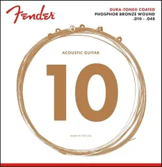 Fender 860XL Phosphor Bronze Dura Tone Coated Akustik Gitar Teli (10-48)