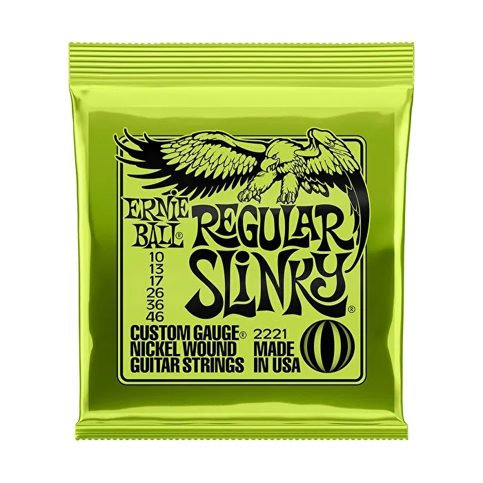 Ernie Ball P02221 Regular Slinky Nickel Elektro Gitar Teli (10-46)