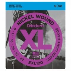 D'Addario EXL120 Super Light Elektro Gitar Teli (9-42)