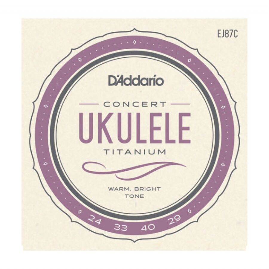 D'Addario EJ87C Titanium Concert Ukulele Takım Tel