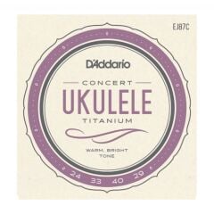 D'Addario EJ87C Titanium Concert Ukulele Takım Tel