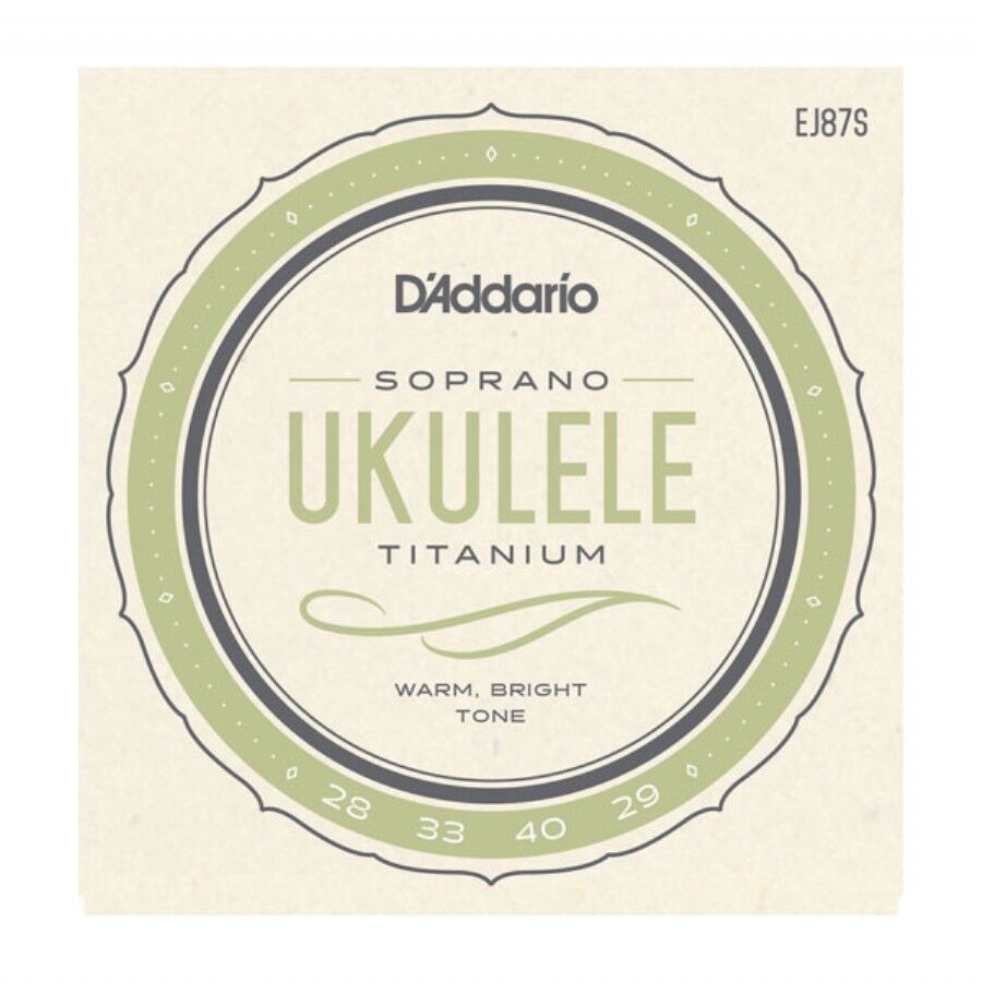 D'Addario EJ87S Titanium Soprano Ukulele Takım Tel