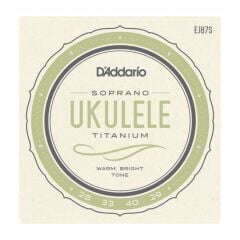 D'Addario EJ87S Titanium Soprano Ukulele Takım Tel