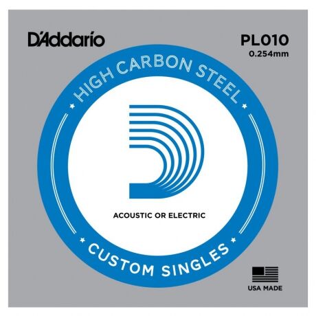 D'Addario PL010 Tek Elektro ve Akustik Gitar Teli (10)