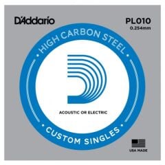 D'Addario PL010 Tek Elektro ve Akustik Gitar Teli (10)