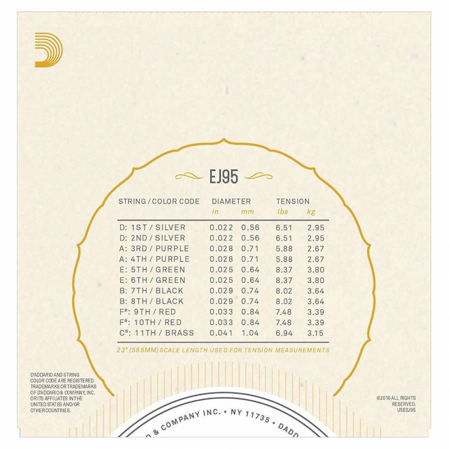 D’Addario EJ95 Ud Teli