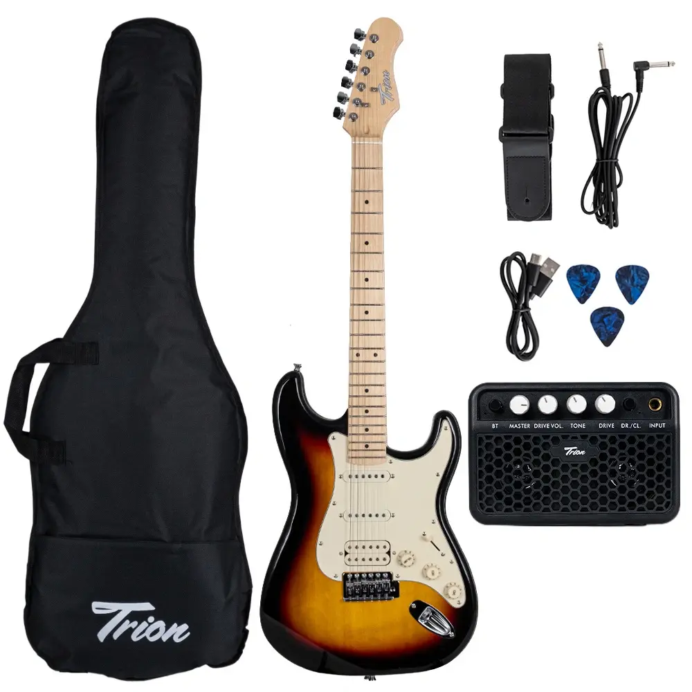 Trion TGP-112-SB Aksesuar ve Amfi Dahil Beyaz Elektro Gitar Seti